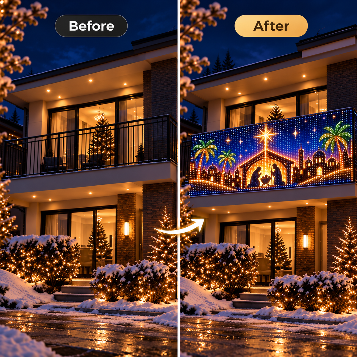 Customizable Faith Light Curtain